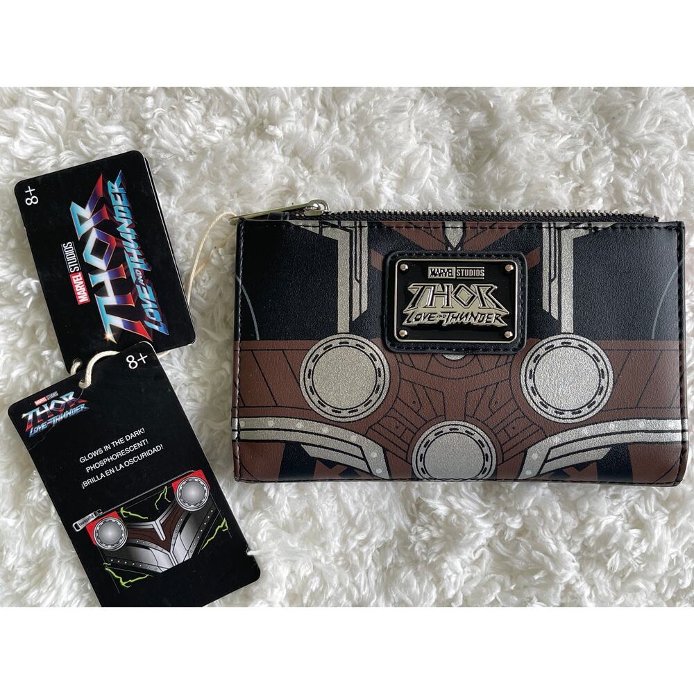 Loungefly Marvel Studios Thor Love and Thunder Flap Zippered Wallet NEW
